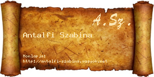 Antalfi Szabina névjegykártya